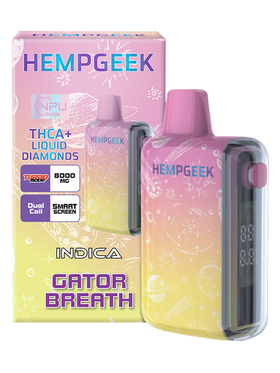 Gator Breath Hempgeek THCALiquid Diamonds Disposable 8000MG