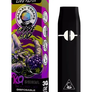 Grape God Galaxy Treats KO Blend Live Resin THC-A+THCP+HCP Disposable 3G/3ML