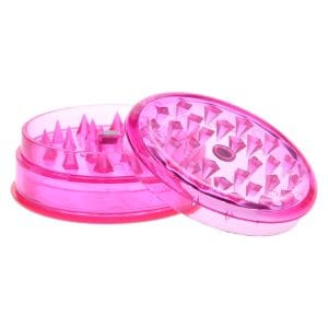Grind-and-Store Acrylic Grinder | 3pc | 2.2" - Pink