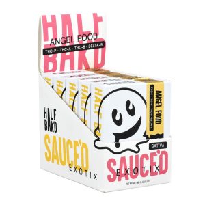Half Bak'd Sauce'd Exotix THCA Disposable Vape | 4g | 5ct Display - Sativa | Angel Food