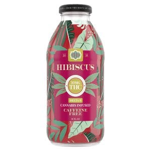 Hibiscus Bottled Iced Tea - 30 MG Delta-9 THC - 16 oz. Bottle / Case of 12 Bottles