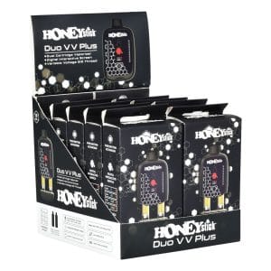 HoneyStick DUO Variable Voltage Plus Dual Cartridge 510 Vape bar - Gray Logo
