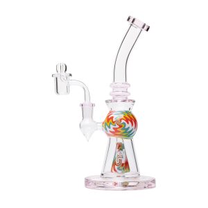 Human Grade 10" Mini Gumball Rig Glass Water Pipe - Pink