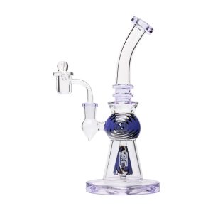 Human Grade 10" Mini Gumball Rig Glass Water Pipe - Purple Tones