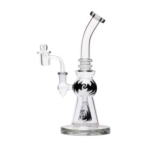 Human Grade 10" Mini Gumball Rig Glass Water Pipe - Smoke Tones