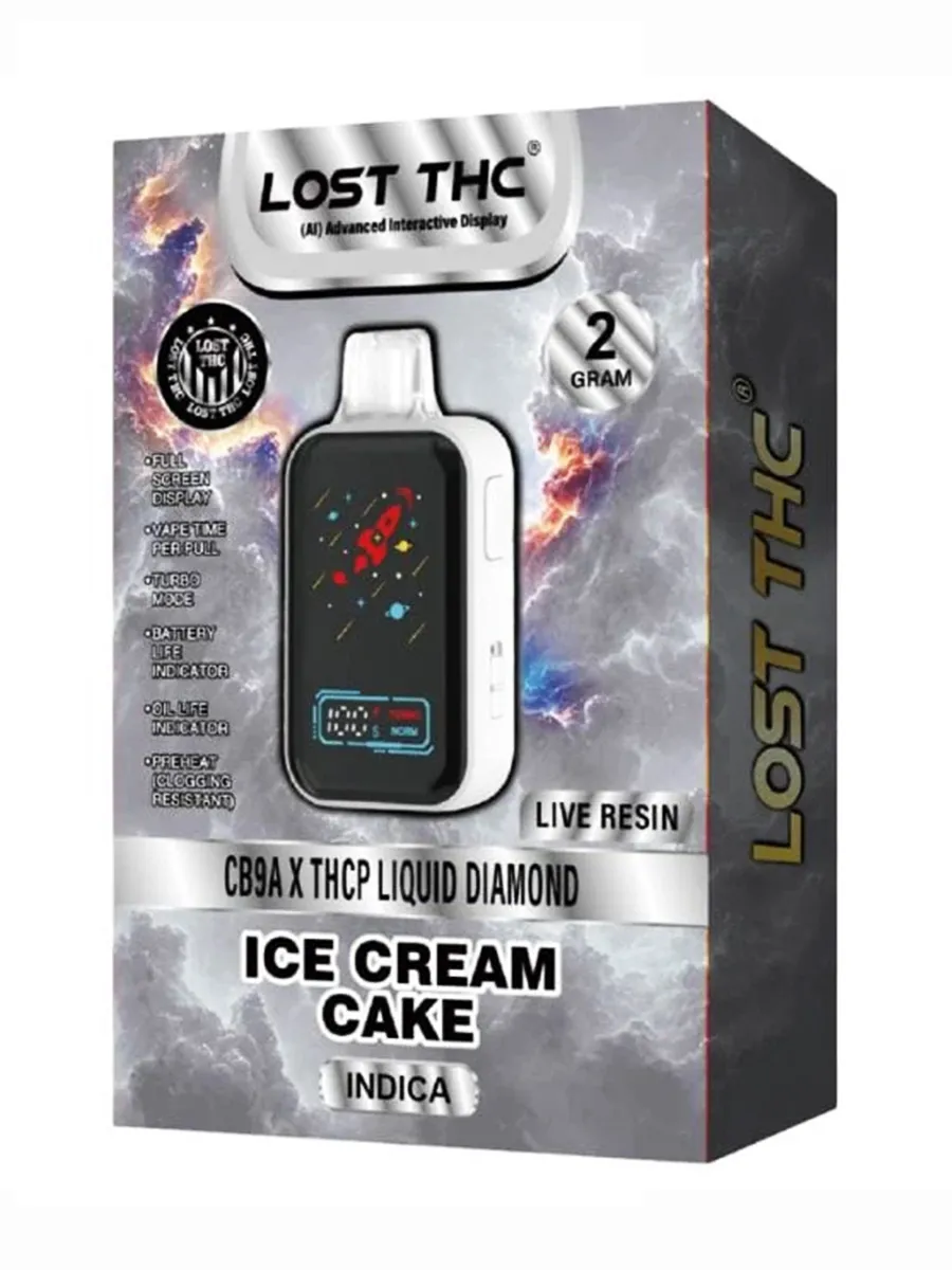 Ice Cream Cake Lost THC CB9A x THCP Liquid Diamond Live Resin Disposable 2G