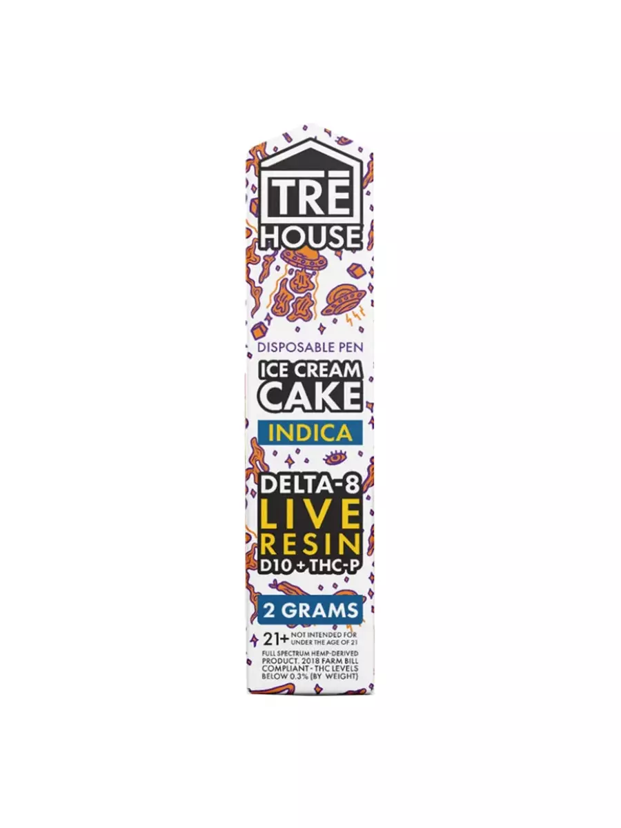 Ice Cream Cake Tre House Live Resin Delta 8 Vape 2G
