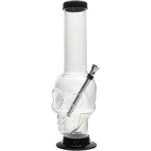 JM Enterprises 12-15" Acrylic Skull Chamber Bong - Multiple - Grey / 15 Inch