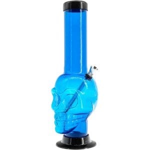 JM Enterprises 12-15" Acrylic Skull Chamber Bong - Multiple - Ice Blue / 12 Inch