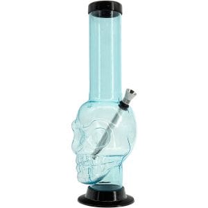 JM Enterprises 12-15" Acrylic Skull Chamber Bong - Multiple - Light Blue / 12 Inch