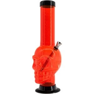 JM Enterprises 12-15" Acrylic Skull Chamber Bong - Multiple - Orange / 15 Inch