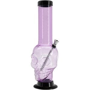 JM Enterprises 12-15" Acrylic Skull Chamber Bong - Multiple - Pink / 12 Inch