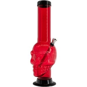 JM Enterprises 12-15" Acrylic Skull Chamber Bong - Multiple - Red / 12 Inch