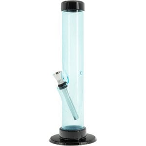JM Enterprises 6-9-12" Acrylic Straight Tube Bong - Multiple Colors - Light Blue / 6 Inch