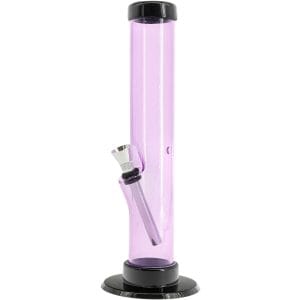 JM Enterprises 6-9-12" Acrylic Straight Tube Bong - Multiple Colors - Pink / 6 Inch