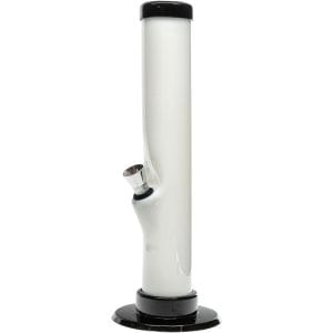 JM Enterprises 6-9-12" Acrylic Straight Tube Bong - Multiple Colors - White / 6 Inch