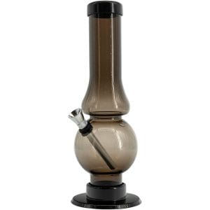 JM Enterprises 6-9" Acrylic Straight Tube Bubble Flare Bong - Multiple Colors - Black / 6 Inch