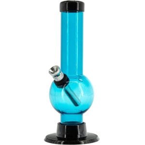 JM Enterprises 6" Acrylic Bubble Bong - Multiple Colors - Ice Blue
