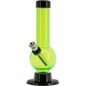 JM Enterprises 6" Acrylic Bubble Bong - Multiple Colors - Illuminati Green