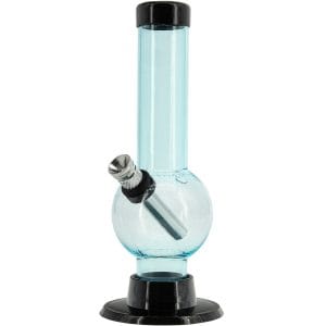 JM Enterprises 6" Acrylic Bubble Bong - Multiple Colors - Light Blue