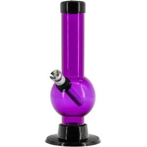 JM Enterprises 6" Acrylic Bubble Bong - Multiple Colors - Purple