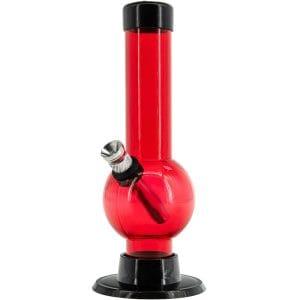 JM Enterprises 6" Acrylic Bubble Bong - Multiple Colors - Red