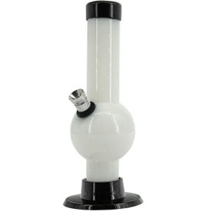 JM Enterprises 6" Acrylic Bubble Bong - Multiple Colors - White