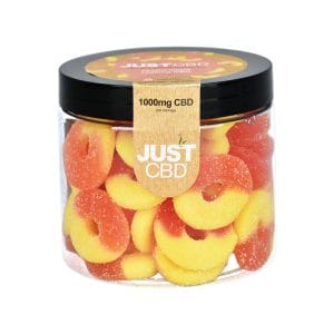JUST CBD Gummies | 1000mg - Peach Rings | 11oz