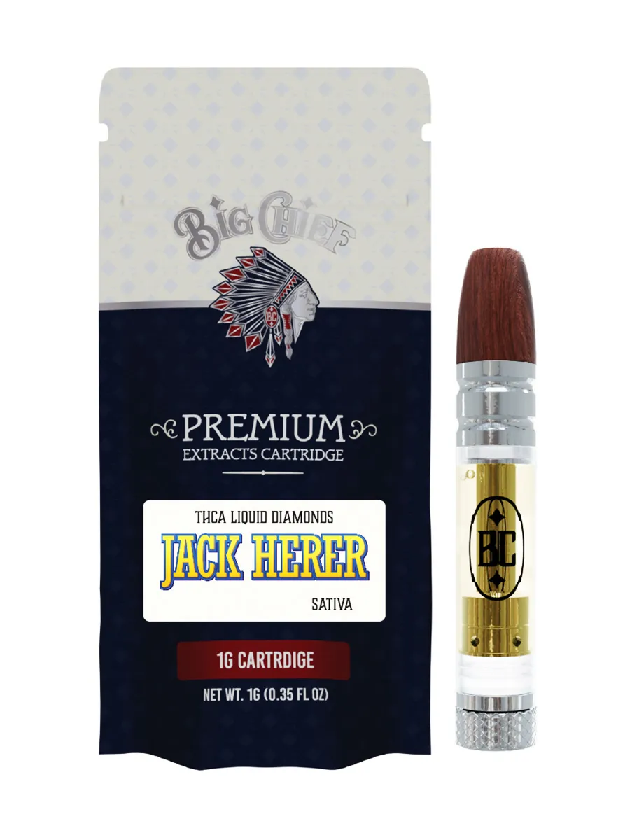 Jack Herer Big Chief Premium Extracts Liquid Diamonds THCA Cartridge