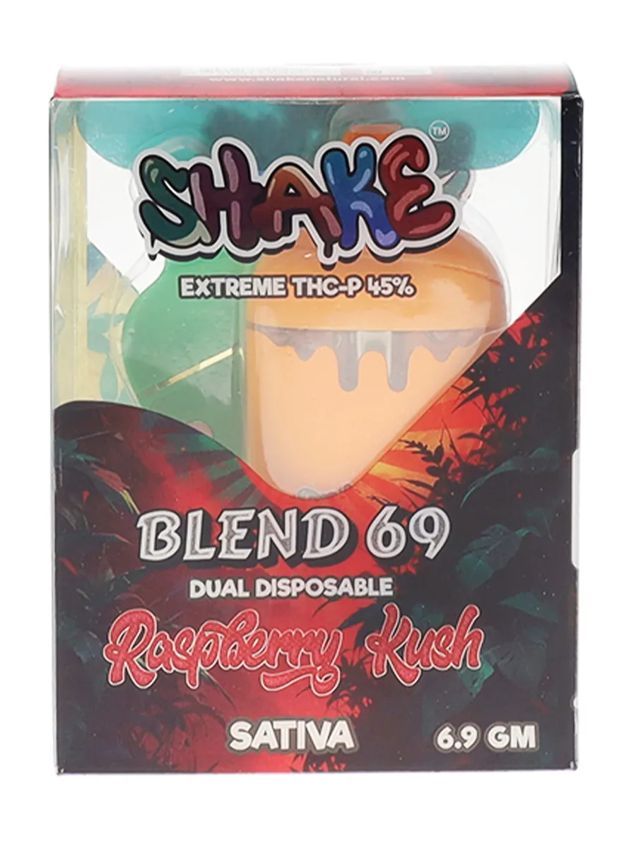 Jack X Raspberry Kush Shake Extreme THC P Blend 69 Dual Disposable 6