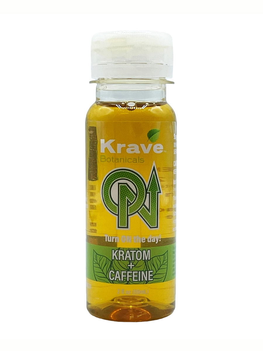 Krave Botanicals ON Kratom Caffeine 2 fl oz