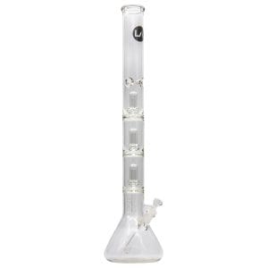 LA Pipes Thick Glass Beaker Showerhead Perc Bong - Three