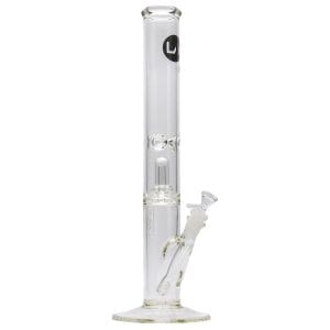 LA Pipes Thick Glass Straight Showerhead Perc Bong - One
