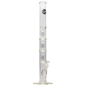 LA Pipes Thick Glass Straight Showerhead Perc Bong - Three