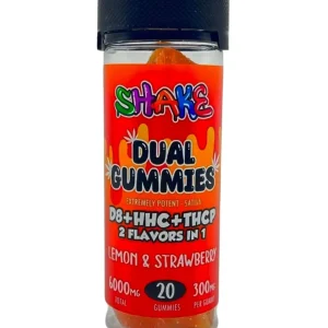 Lemon & Strawberry Shake D8+HHC+THCP 2 Flavors in 1 Dual Gummies 6000mg