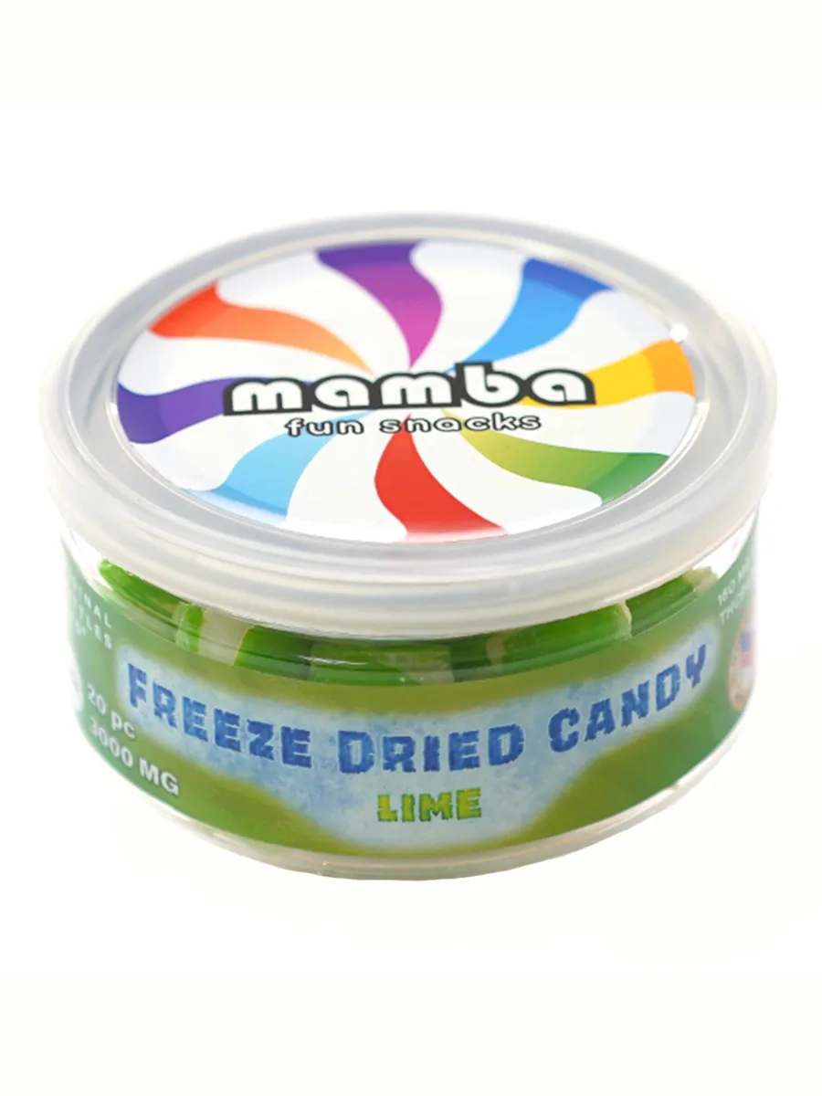 Lime Mamba Fun Snacks Freeze Dried Candy 3000mg
