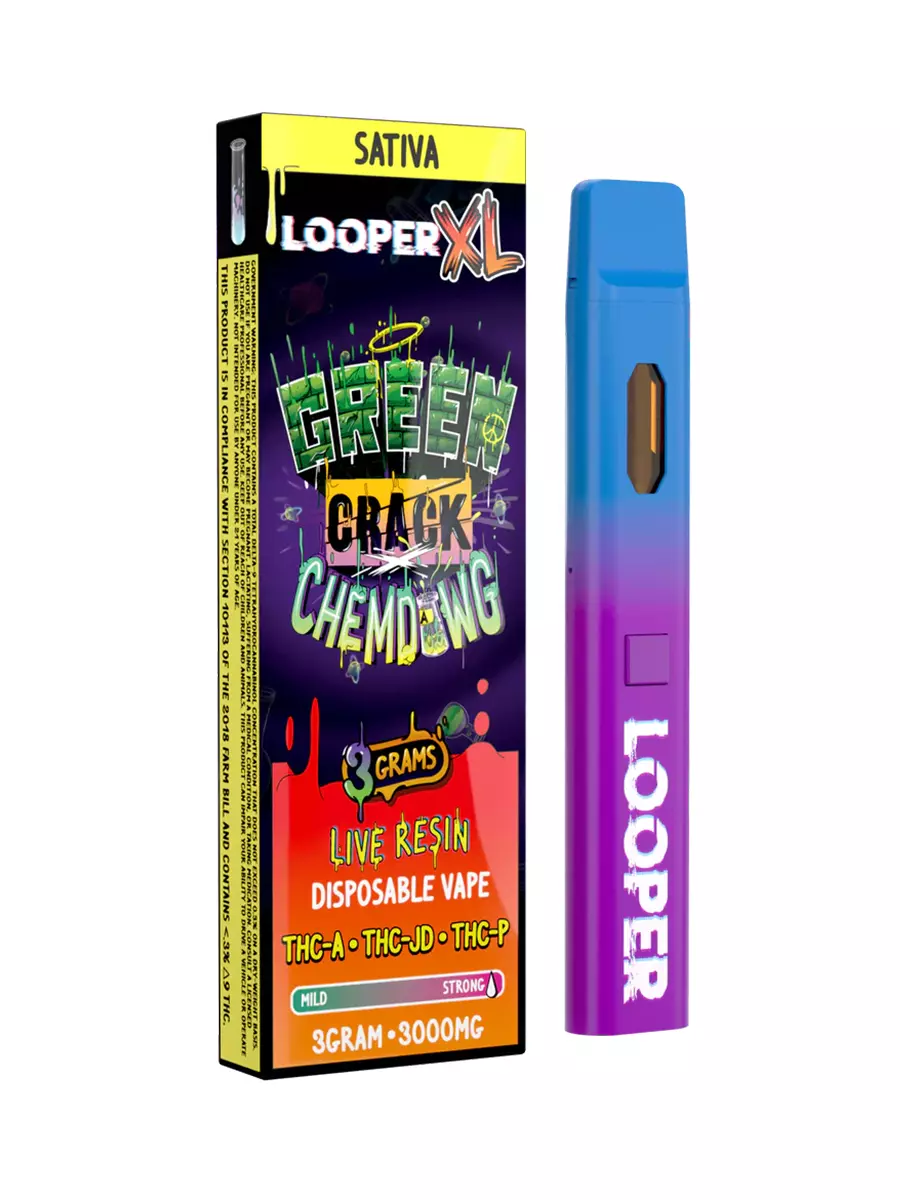 Green Crack Chewdawg Looper XL THC-JD+THC-A+THC-P Vape 3G