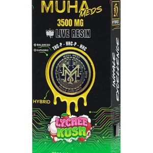 Lychee Kush Muha Meds New Version Live Resin THCP+HHCP+HHC Vape 3500MG