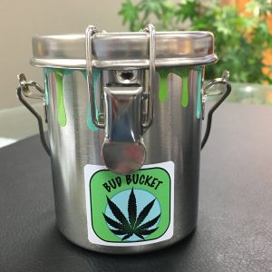 Main Cannabis Gifts - The Bud Bucket, Cannabis Storage Solution ~ Stainless Steel Vault, Odor Proof, Sifter Canister