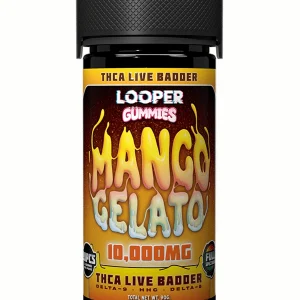 Mango Gelato Looper THCA Live Badder Delta-8+HHC+Delta-9 Gummies 10 000mg