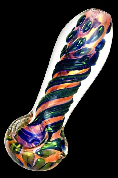 Metallic Fumed Glass Spoon Pipe Twist 1 35f5d4af ee6e 4b87 8a20 04fe4829cf96