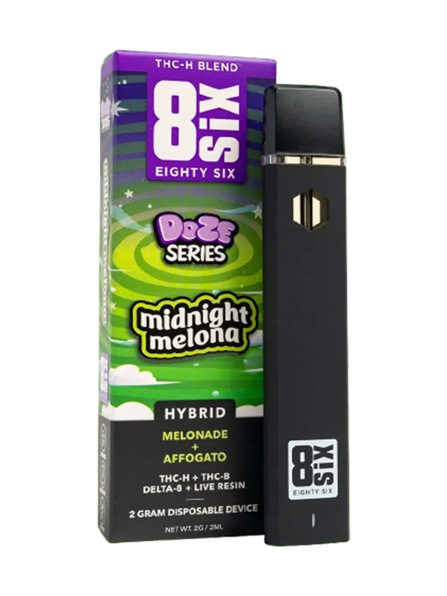 Midnight Melona 8SIX Dozo Series THC H Disposables 2G