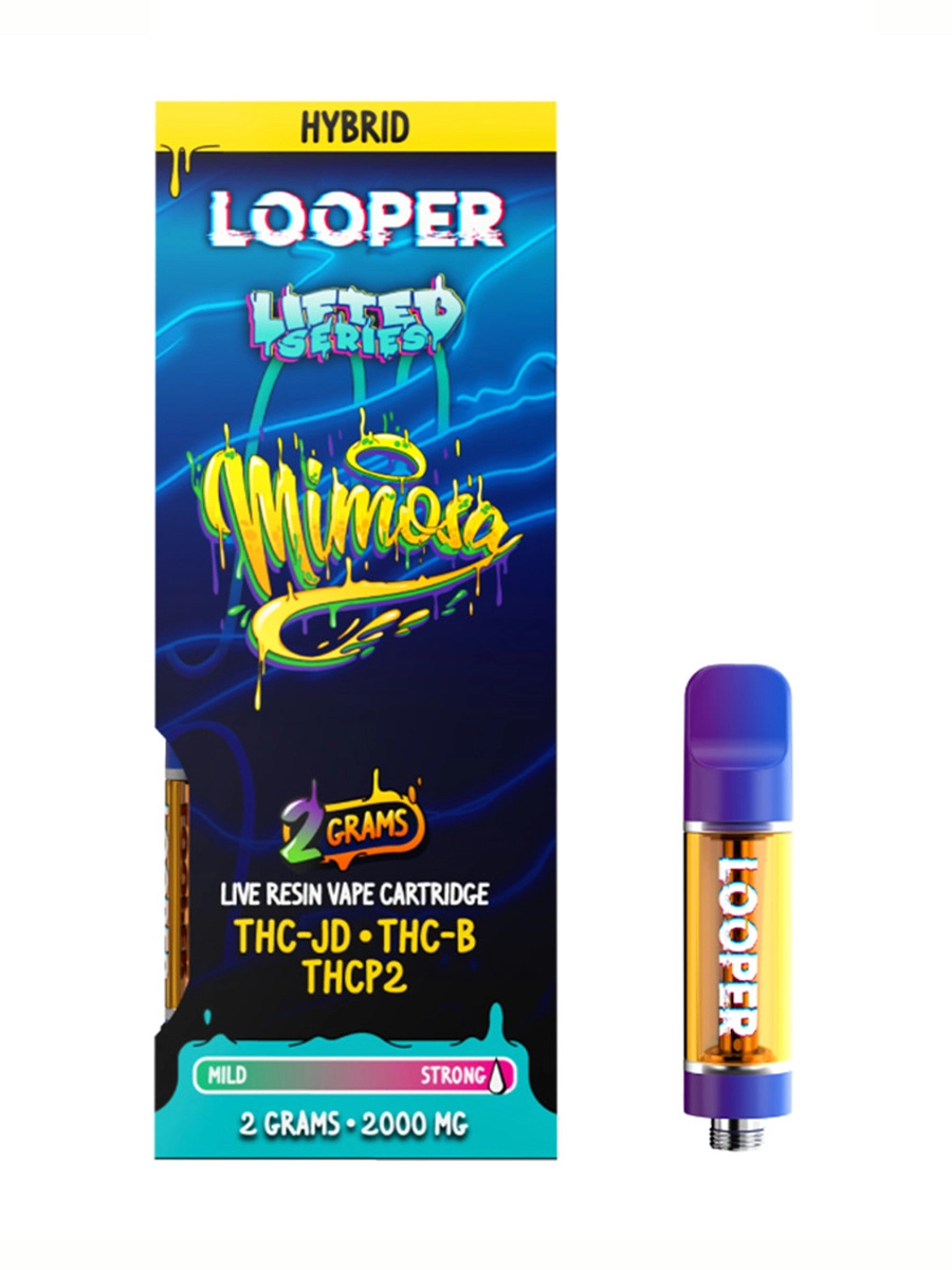 Mimosa Looper Lifted Series THC JDTHC BTHCP2 Live Resin Vape Cartridge 2G