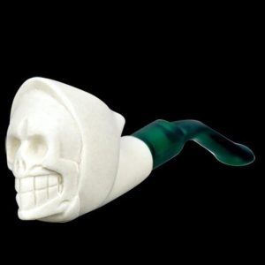Mini Meerschaum Pipe - Grim Reefer Skull
