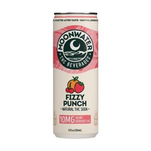 Moonwater Natural Hemp-Derived D9 THC Infused Soda | 12fl oz Can | 24ct Case - Fizzy Punch / 10mg