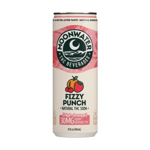 Moonwater Natural Hemp-Derived D9 THC Infused Soda | 12fl oz Can | 24ct Case - Fizzy Punch / 30mg