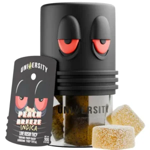 Peach Breeze University THCA Live Rosin Gummies 10G
