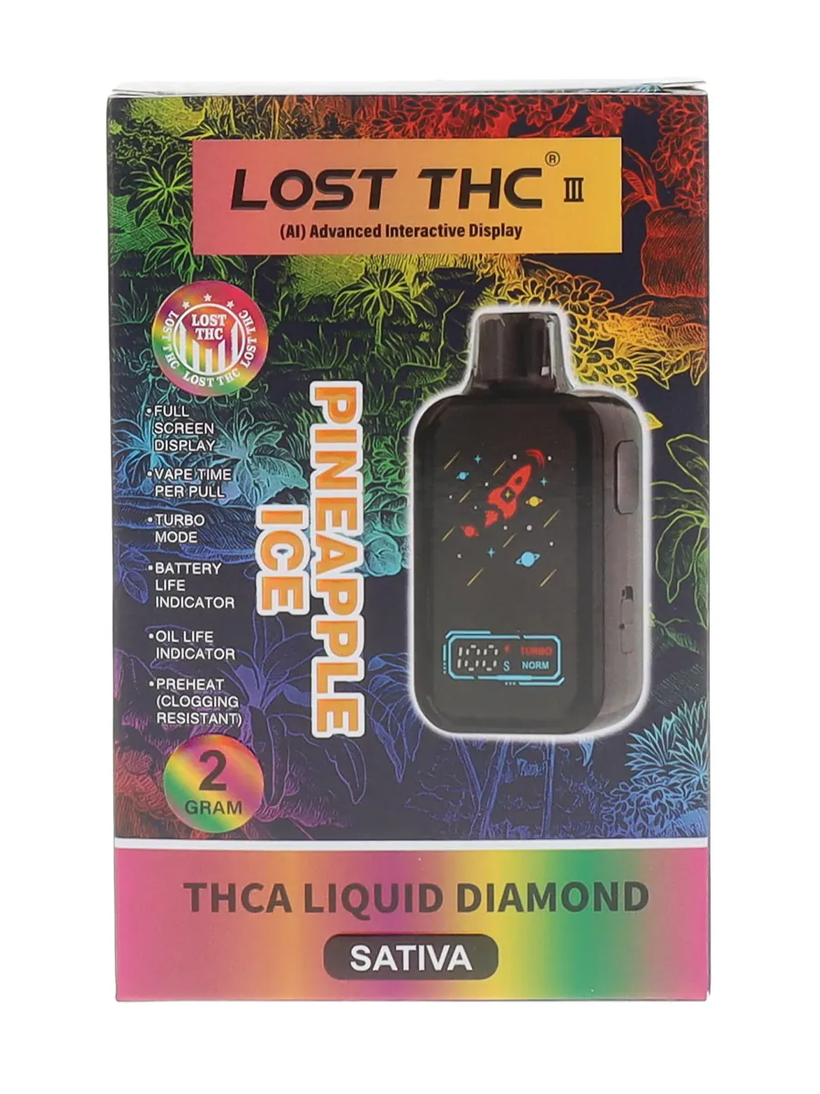 Pineapple Ice Lost THC THC A Liquid Diamond Disposable 2G