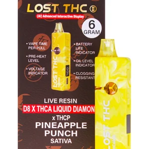 Pineapple Punch Lost THC THC-A Liquid Diamond Disposable 6G