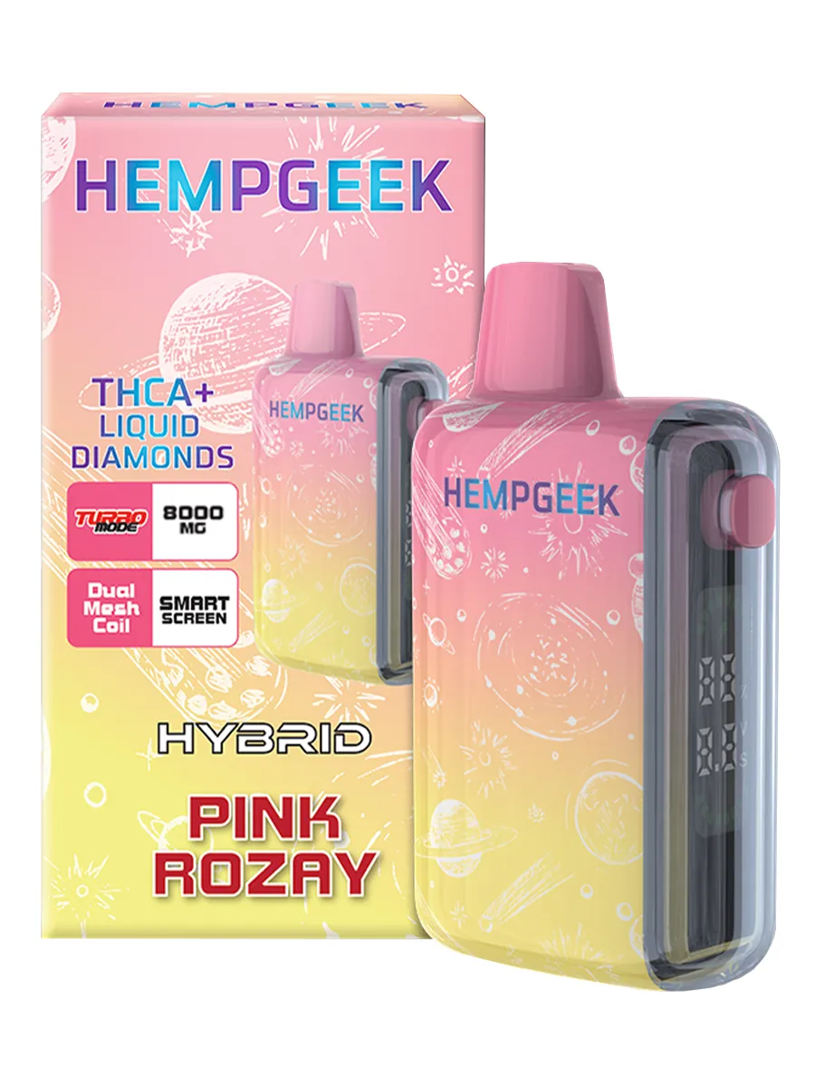 Pink Rozay Hempgeek THCALiquid Diamonds Disposable 8000MG